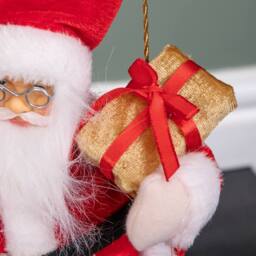 Samuel Alexander 80cm Red & Green Santa's Hot Air Balloon Hanging Decoration - thumbnail 6