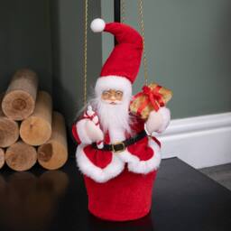 Samuel Alexander 80cm Red & Green Santa's Hot Air Balloon Hanging Decoration - thumbnail 5