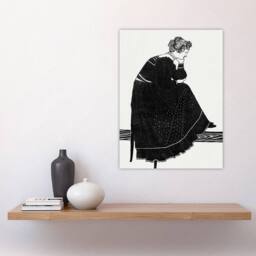 "Artery8 Woman Sitting on a Stool Reijer Stolk Wall Art Poster Print in White - Size: W12"" x H16""" - thumbnail 4