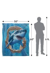 JQ Licensing Jlo Shark Hunting Silky Touch Super Soft Throw Blanket 152 X 127 cm in White - thumbnail 5