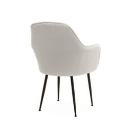 sweeek Boucle fabric accent chair with metal legs in Off-White - thumbnail 8