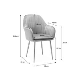 sweeek Boucle fabric accent chair with metal legs in Off-White - thumbnail 5
