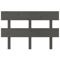 Berkfield Home Bed Headboard Grey 124x3x81 cm Solid Wood Pine - Size: 124 x 3 x 81 cm - thumbnail 3