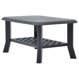 Berkfield Home Coffee Table Anthracite 90x60x46 cm Plastic in Black - Size: 90 x 60 x 46 cm - thumbnail 2