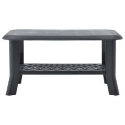 Berkfield Home Coffee Table Anthracite 90x60x46 cm Plastic in Black - Size: 90 x 60 x 46 cm - thumbnail 3