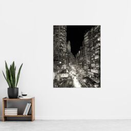 "Artery8 Downtown Tokyo Sketch Cityscape Pen & Ink Drawing Japan Black White Extra Large XL Wall Art Poster Print - Size: W24"" x H32""" - thumbnail 4