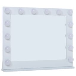 Living and Home Metal Round Lighted Makeup Mirror for Tabletop in Natural - thumbnail 5