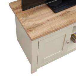 EONLION Cream 2-TV Unit Modern Cabinet Stand - Size: 100 cm - thumbnail 3