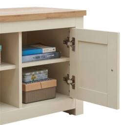 EONLION Cream 2-TV Unit Modern Cabinet Stand - Size: 100 cm - thumbnail 4