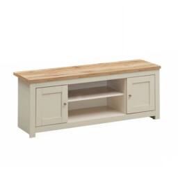 EONLION Cream 2-TV Unit Modern Cabinet Stand - Size: 100 cm - thumbnail 1