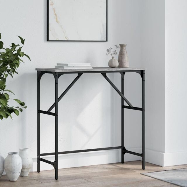 Console Table Grey Sonoma 75x32x75 cm Engineered Wood - image 1