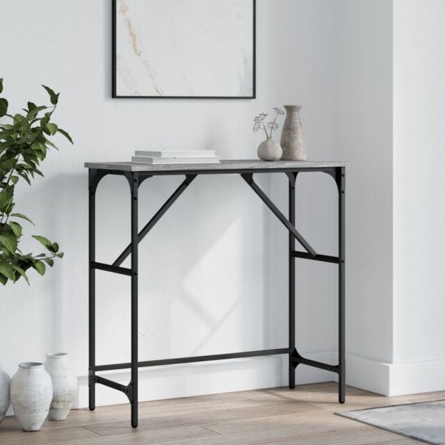 Berkfield Home Console Table Grey Sonoma 75x32x75 cm Engineered Wood - Size: 75 x 32 x 75 cm - image 1