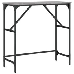 Berkfield Home Console Table Grey Sonoma 75x32x75 cm Engineered Wood - Size: 75 x 32 x 75 cm - thumbnail 2
