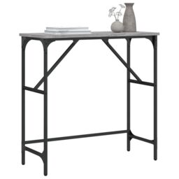 Berkfield Home Console Table Grey Sonoma 75x32x75 cm Engineered Wood - Size: 75 x 32 x 75 cm - thumbnail 3