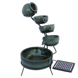 Monstershop Green 4 Tier Spilling Bowls Water Feature