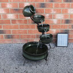 Monstershop Green 4 Tier Spilling Bowls Water Feature - thumbnail 4