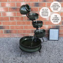 Monstershop Green 4 Tier Spilling Bowls Water Feature - thumbnail 2