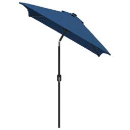 Berkfield Home Outdoor Parasol with Metal Pole 300x200 cm Azure in Blue - thumbnail 3