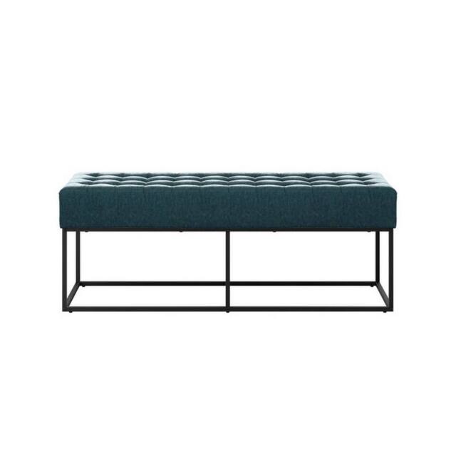 Lemon Pavilion Furniture Boden Bench - Chenille/Metal - L41 x W120 x H46 cm in Yellow - Size: 1 Pack - image 1