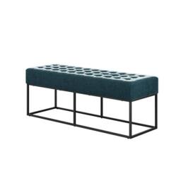 Lemon Pavilion Furniture Boden Bench - Chenille/Metal - L41 x W120 x H46 cm in Yellow - Size: 1 Pack - thumbnail 2