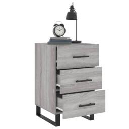 Berkfield Home Modern Bedside Cabinet Grey Sonoma 40x40x66 cm Engineered Wood - Size: 40 x 40 x 66 cm - thumbnail 4