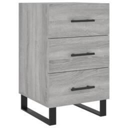 Berkfield Home Modern Bedside Cabinet Grey Sonoma 40x40x66 cm Engineered Wood - Size: 40 x 40 x 66 cm - thumbnail 3