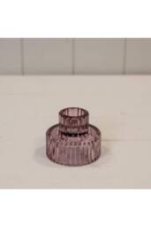 KDMD Amethyst Glass 5mm Candle Holder in Purple