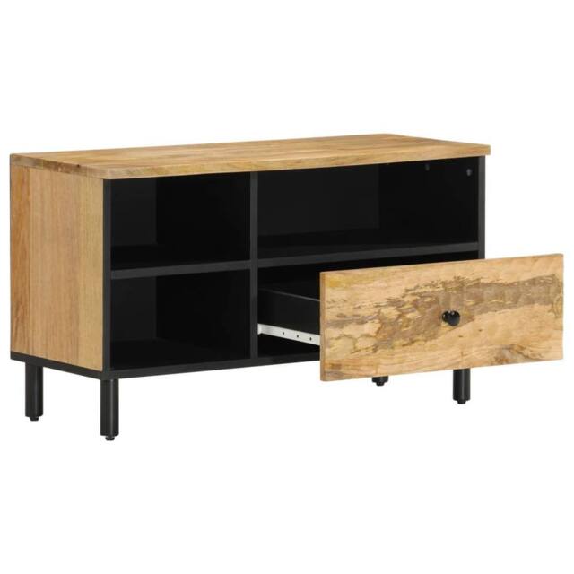Berkfield Home TV Cabinet 80x33x46 cm Solid Wood Mango in Brown - Size: 80 x 33 x 46 cm - image 1