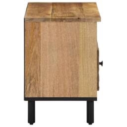 Berkfield Home TV Cabinet 80x33x46 cm Solid Wood Mango in Brown - Size: 80 x 33 x 46 cm - thumbnail 4