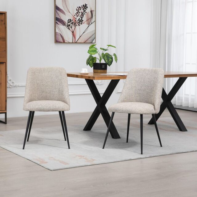 Artemis Home Set of 2 Morandi Fabric Dining Chairs - Set of 2 in Brown - image 1