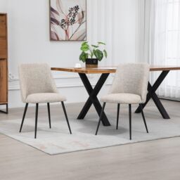 Artemis Home Set of 2 Morandi Fabric Dining Chairs - Set of 2 in Brown - thumbnail 2