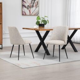 Artemis Home Set of 2 Morandi Fabric Dining Chairs - Set of 2 in Brown - thumbnail 4