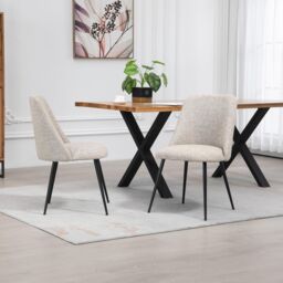 Artemis Home Set of 2 Morandi Fabric Dining Chairs - Set of 2 in Brown - thumbnail 3