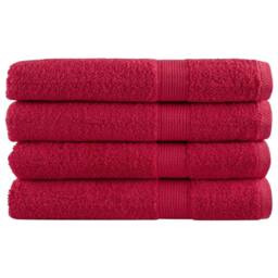 Berkfield Home Premium Sauna Towels SOLUND 4 pcs Red 80x200 cm 600 gsm - thumbnail 2