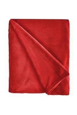 New Edge Blinds Plush Collection Flannel Fleece Super Soft Throw in Red - Size: 127 cm x 152 cm - image 1