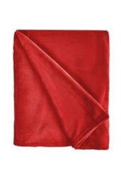 New Edge Blinds Plush Collection Flannel Fleece Super Soft Throw in Red - Size: 127 cm x 152 cm - thumbnail 1
