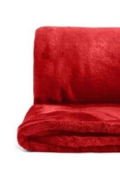 New Edge Blinds Plush Collection Flannel Fleece Super Soft Throw in Red - Size: 127 cm x 152 cm - thumbnail 4