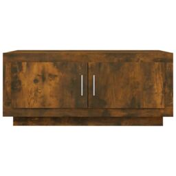 Berkfield Home Coffee Table Smoked Oak 102x50x45 cm Engineered Wood in Brown - Size: 102 x 50 x 45 cm - thumbnail 5