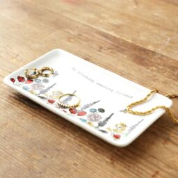 Lisa Angel Women's My Blooming Amazing Friend' Wildflower Trinket Dish in White - thumbnail 2