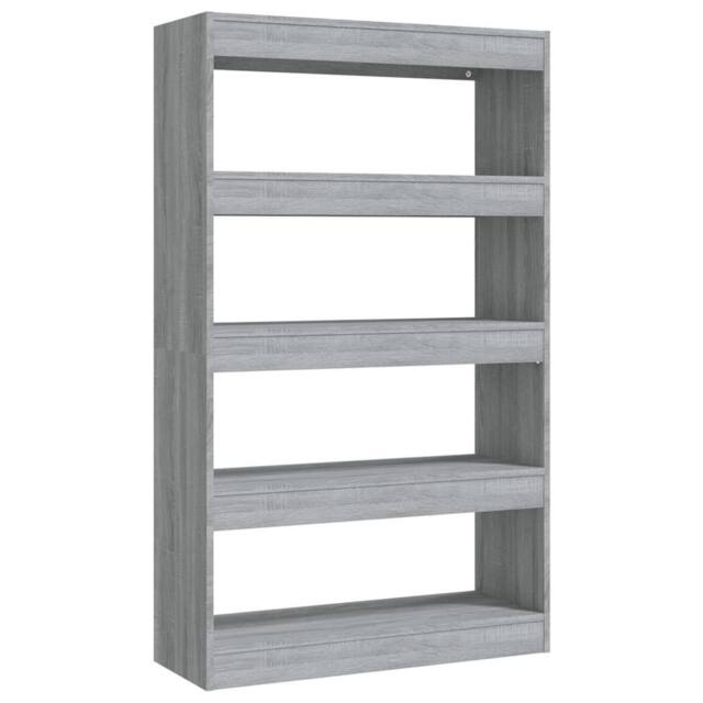 Berkfield Home Book Cabinet/Room Divider Grey Sonoma 80x30x135 cm Engineered Wood - Size: 80 x 30 x 135 cm - image 1