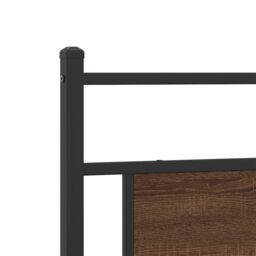 Berkfield Home Bed Frame without Mattress Brown Oak 100x200 cm Engineered Wood - thumbnail 9