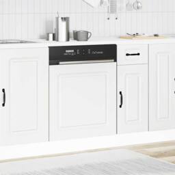 Berkfield Home Decorative Dishwasher Panel¬†Kalmar¬†White¬†60x1.5x67 cm Engineer in White - Size: 60x1.5x67 cm - thumbnail 1