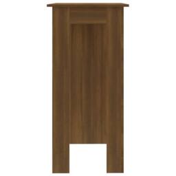 Berkfield Home Bar Table with Shelf Brown Oak 102x50x103.5 cm Engineered Wood - thumbnail 4