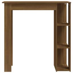 Berkfield Home Bar Table with Shelf Brown Oak 102x50x103.5 cm Engineered Wood - thumbnail 3