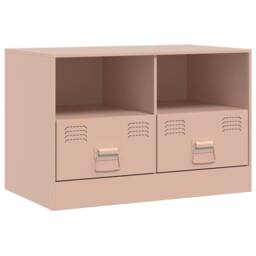 Berkfield Home TV Cabinet Pink 67x39x44 cm Steel - Size: 67 x 39 x 44 cm