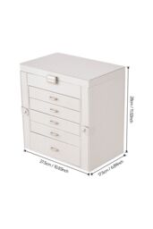 H&O Direct Fashion Jewellery Box with Drawers in White - thumbnail 3