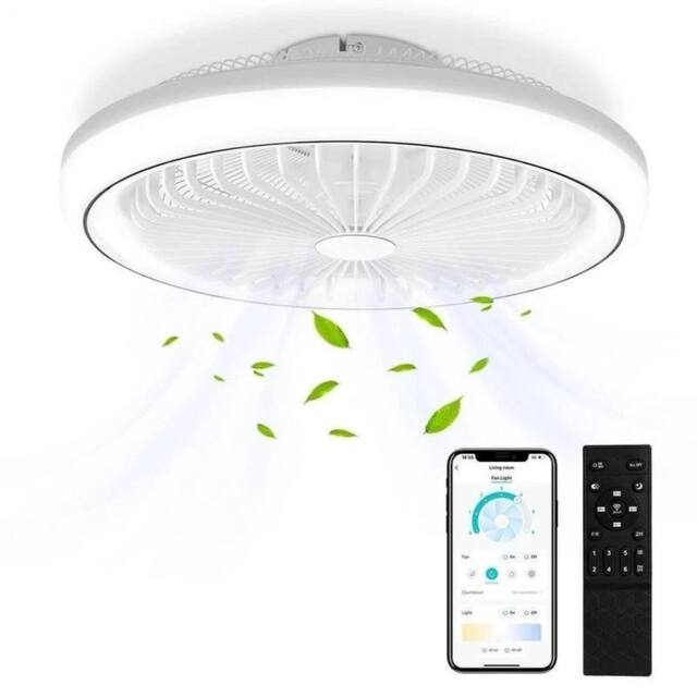 Kelvenix 6 Speed Large LED Ceiling Fan with Lighting LED Light Adjustable in White - image 1