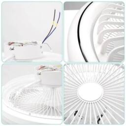 Kelvenix 6 Speed Large LED Ceiling Fan with Lighting LED Light Adjustable in White - thumbnail 4