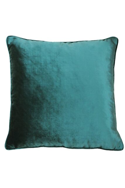 Paoletti Luxe Velvet Piped Cushion in Jade - Size: 55 cm x 55 cm - image 1