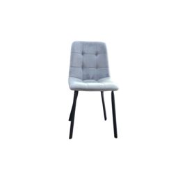 Interior Emporium Ltd Set of 2 Ava Design Velvet Dining Chairs with Sturdy Metal legs ( Grey ) - thumbnail 1